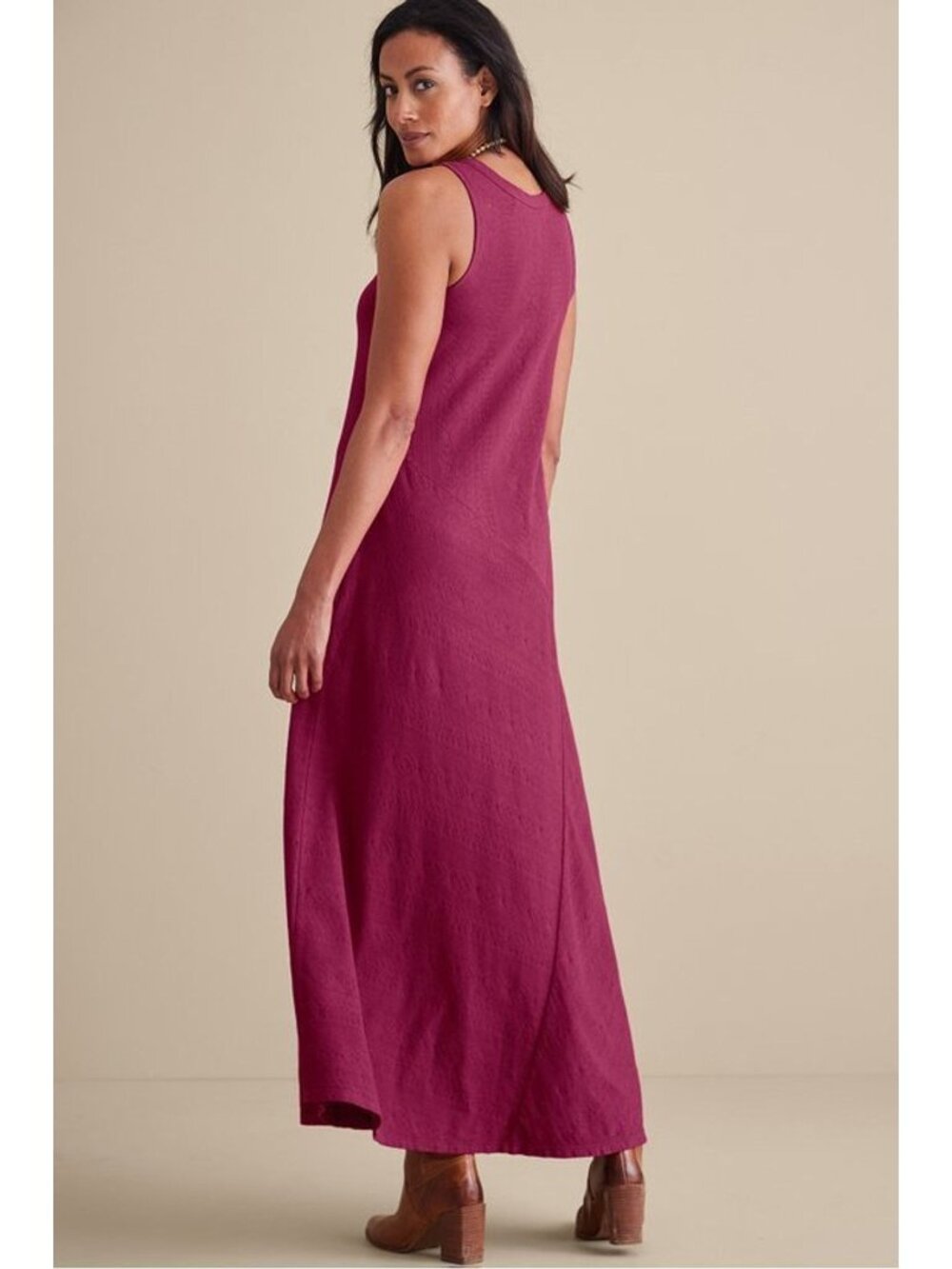 Peruvian Connection Sleeveless Maxi Dress, Size Small